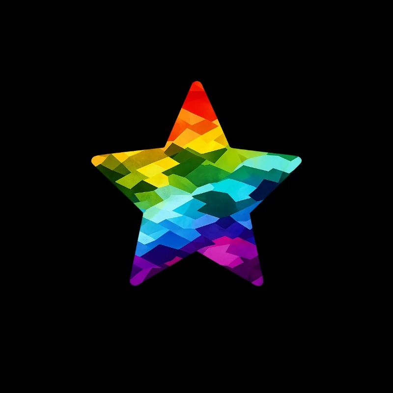 Rainbow Mosaic Star