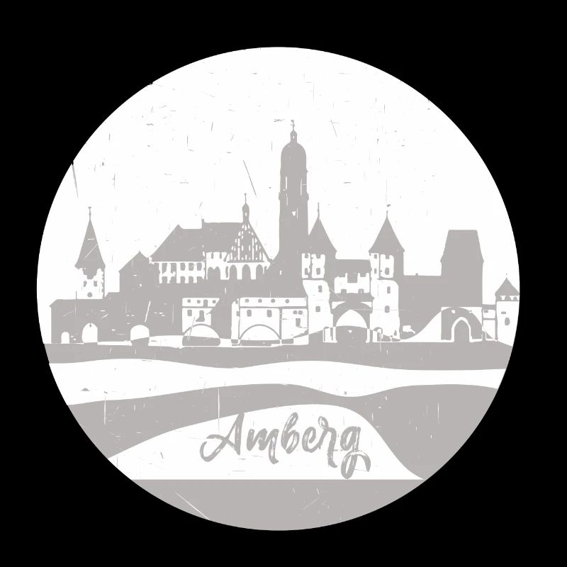 amberg,skyline,grey,circle,silhouette