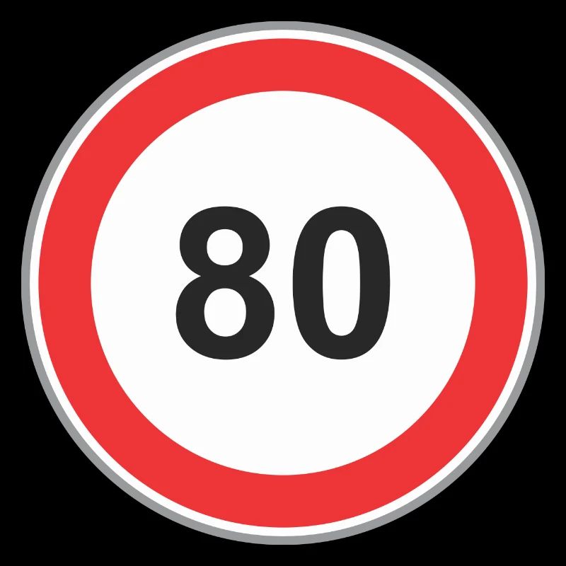 Road sign 80