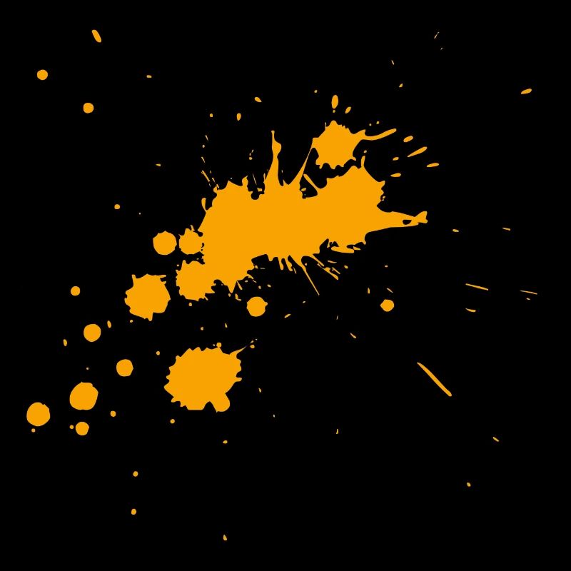 orangefarbener Klecks