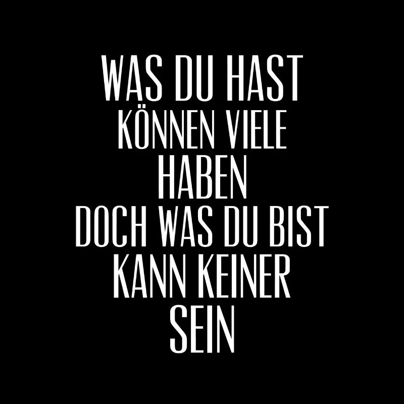 DU BIST EINZIGARTIG Schöner Spruch