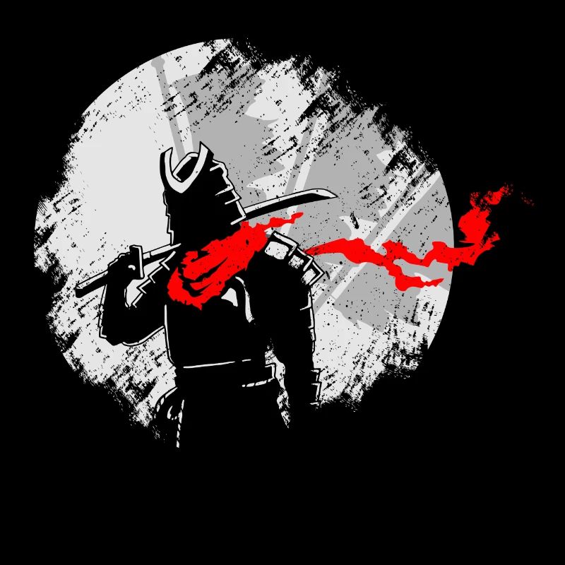 Samurai Silhouette Flaggen katanaAsiatisch Krieger
