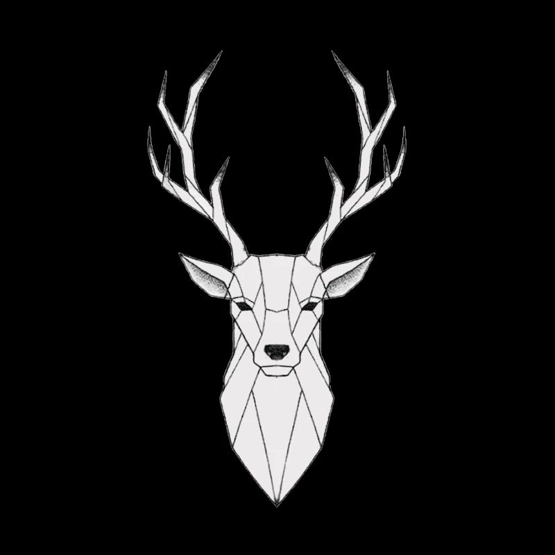 Hirsch Geweih Krafttier Abstrakt Geschenk