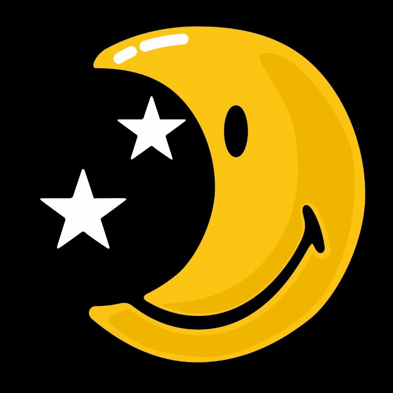 Smiley Moon Stars
