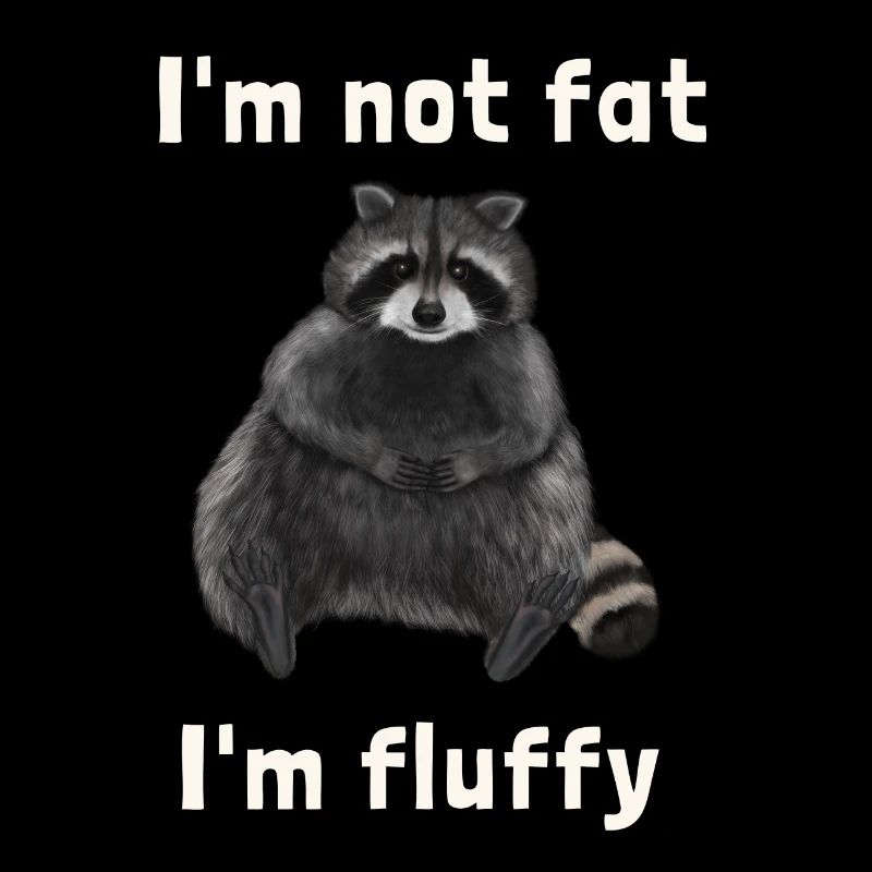 Raccoon is not fat but cuddly