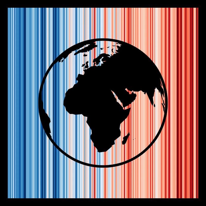Climate change, warming stripes, earth