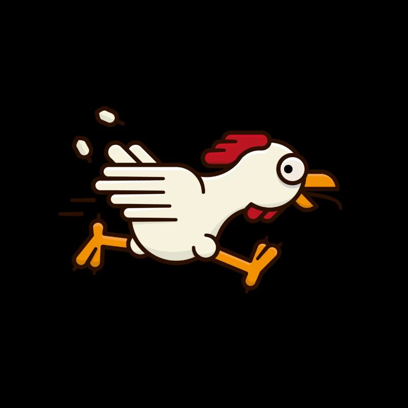 Huhn auf der Flucht