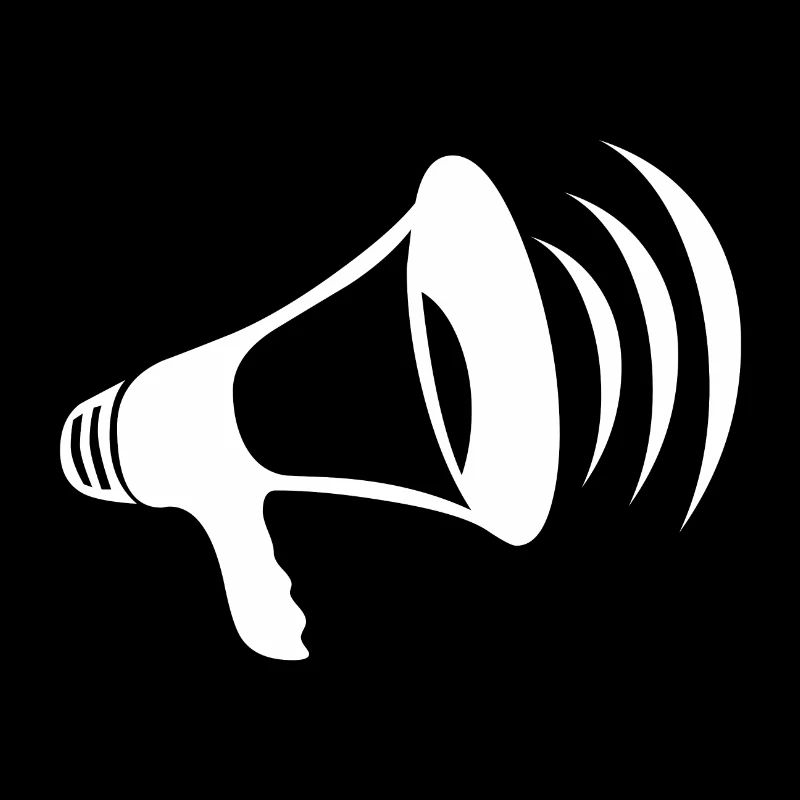 Mégaphone blanc