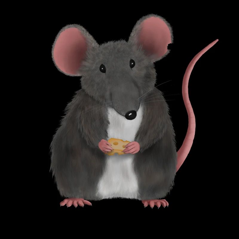 Kleine süße Maus oder Ratte