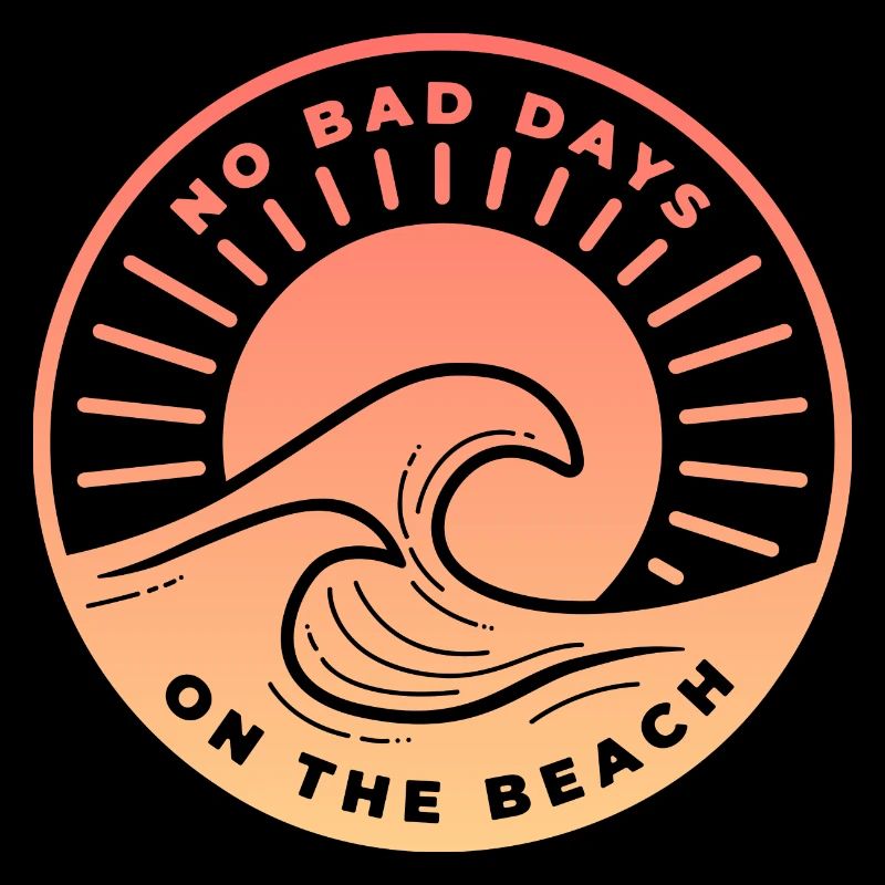 No bad days on the beach peach