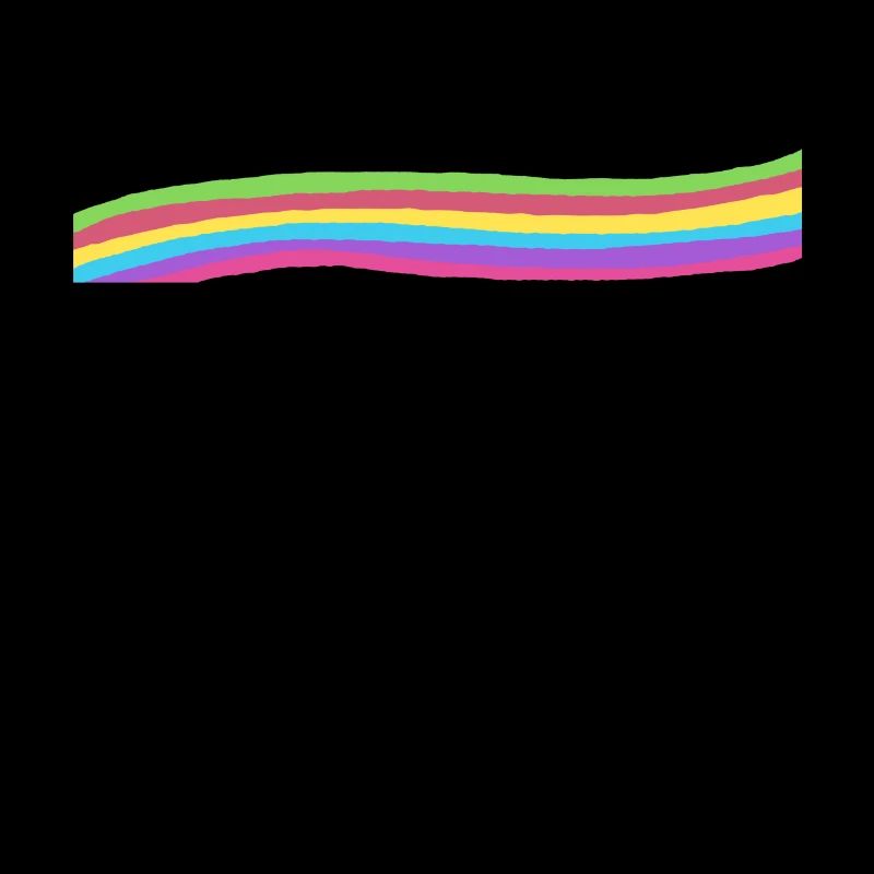 Rainbow colors wave decoration gift your text