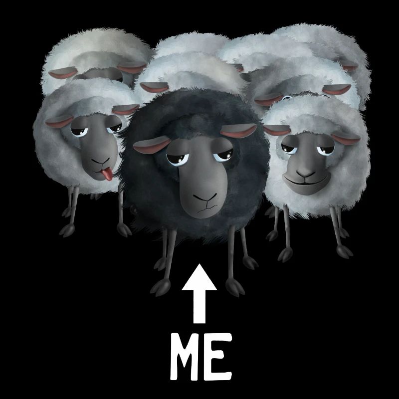 Süßes Schaf - Ich das schwarze Schaf