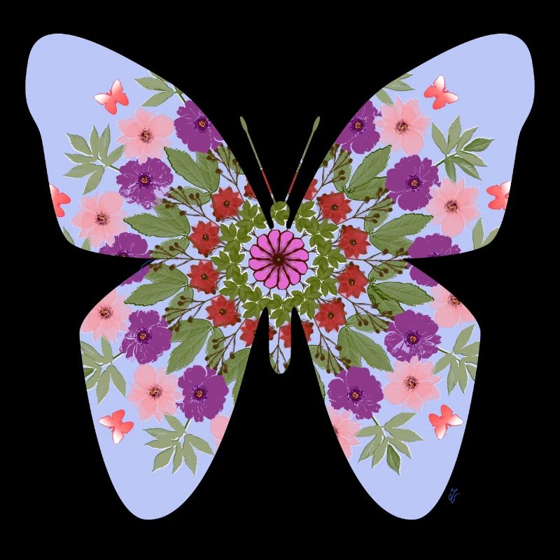 papillon et fleurs