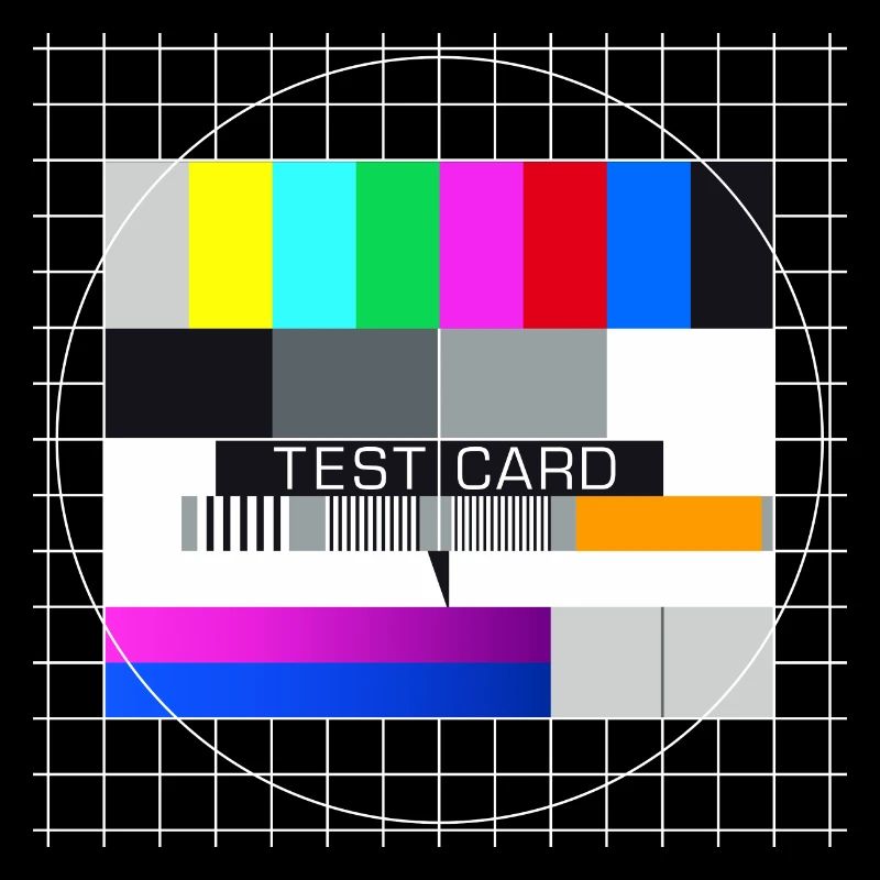 Test Image Television Screen End of Broadcast Display