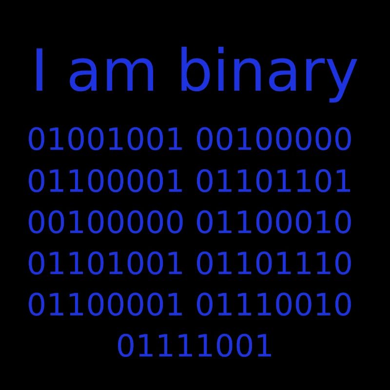 Ich bin binär (Blau)