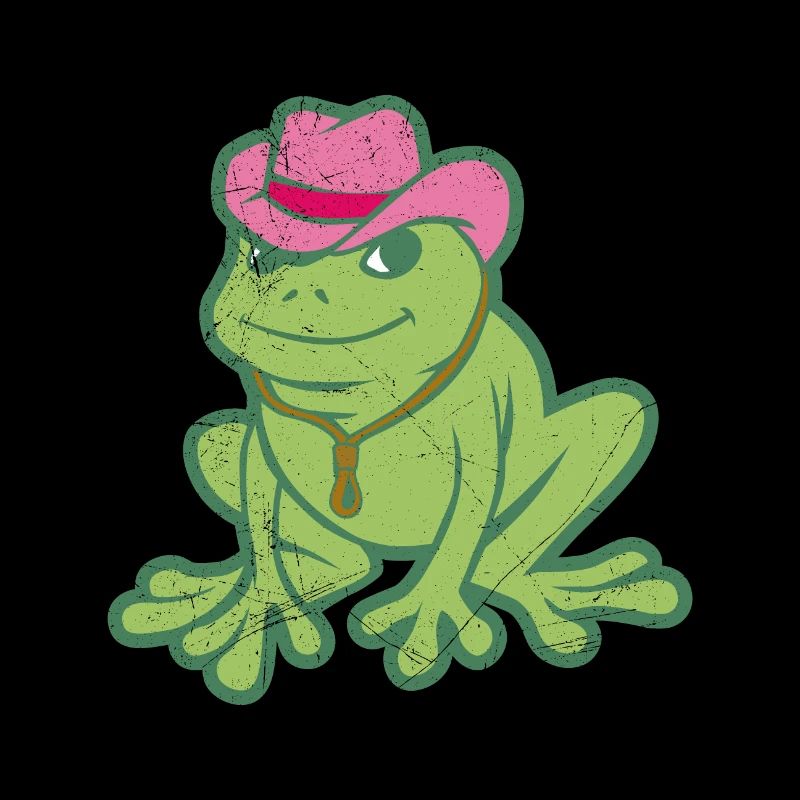 Cute Animals Cowboy Frog Funny Gift Idea