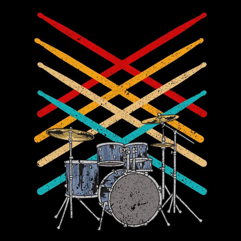 Retro Drum Sticks Musik Drums fuuny Geschenk Drummer