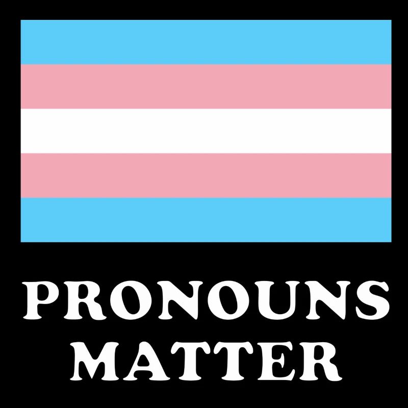 Pronoms Matter Trans Flag