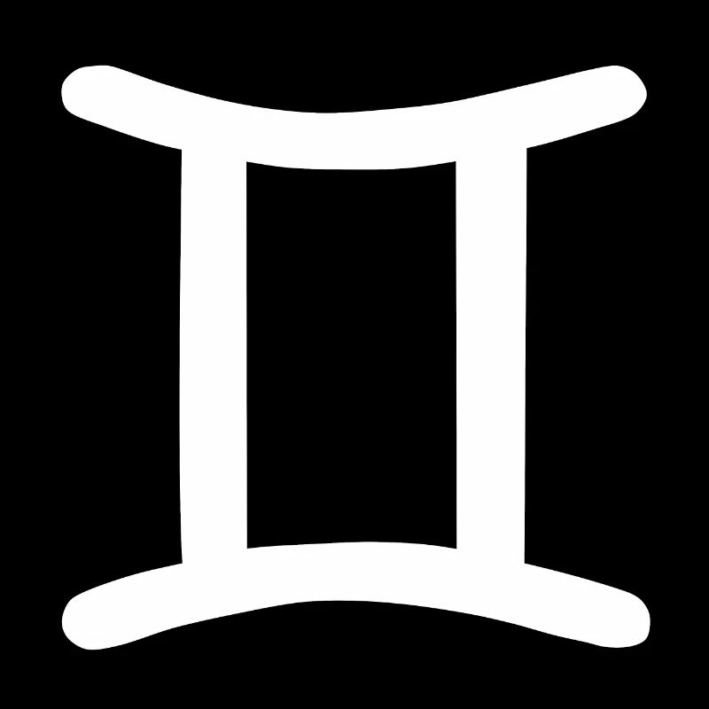 Astrological symbol Gemini, twin