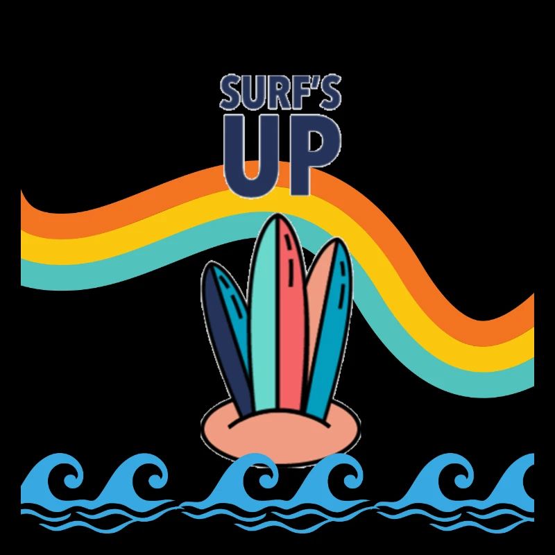 planche de surf arc en ciel