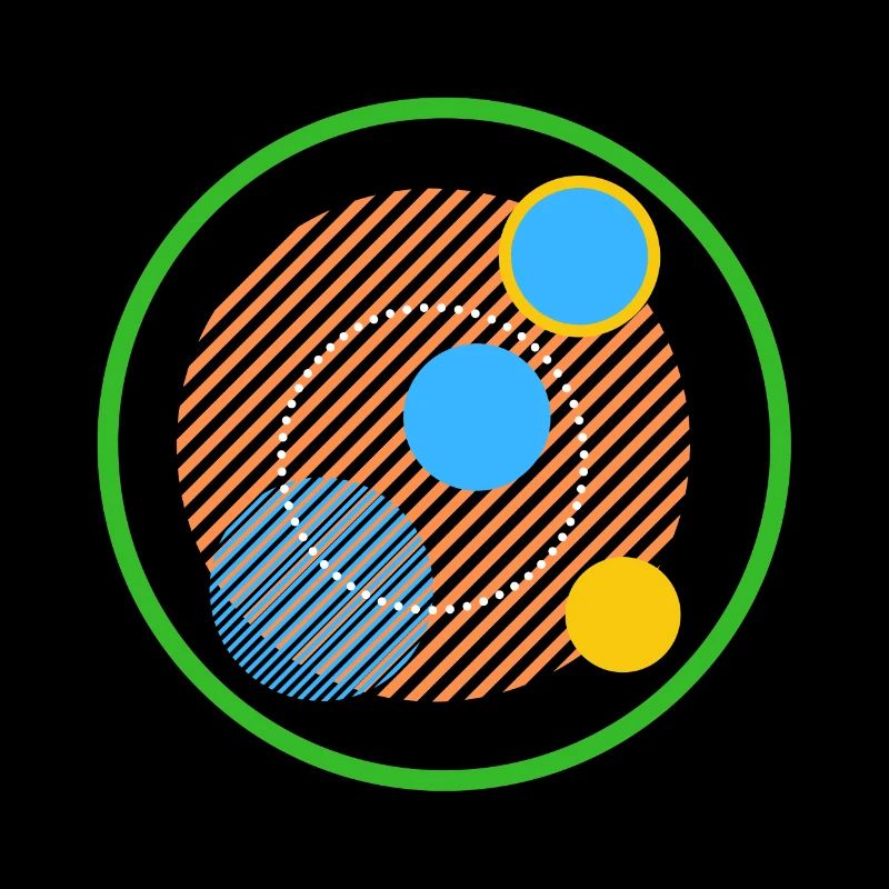 cercles planètes abstrait formes