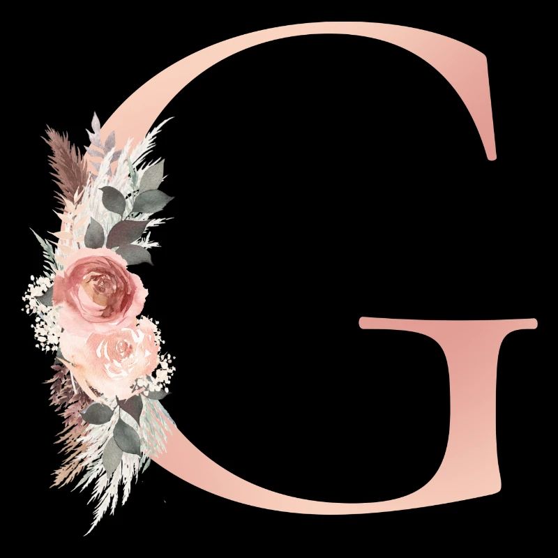 Monogramme personnalisable G Fleurs Boho