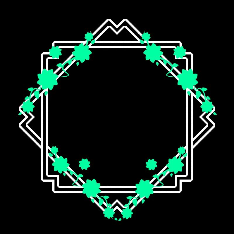 Frame square with sheet decoration