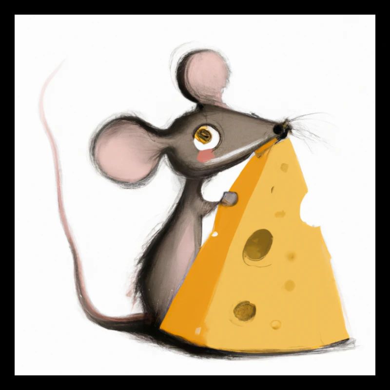 Süße Maus mit Käse