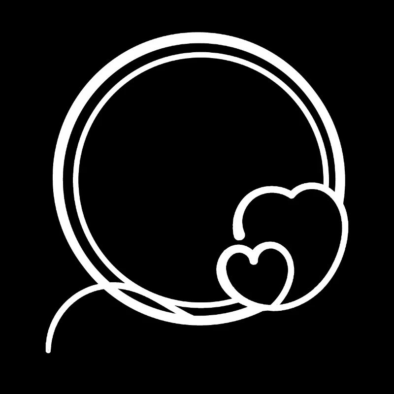 Heart Round Frame Circular Decoration