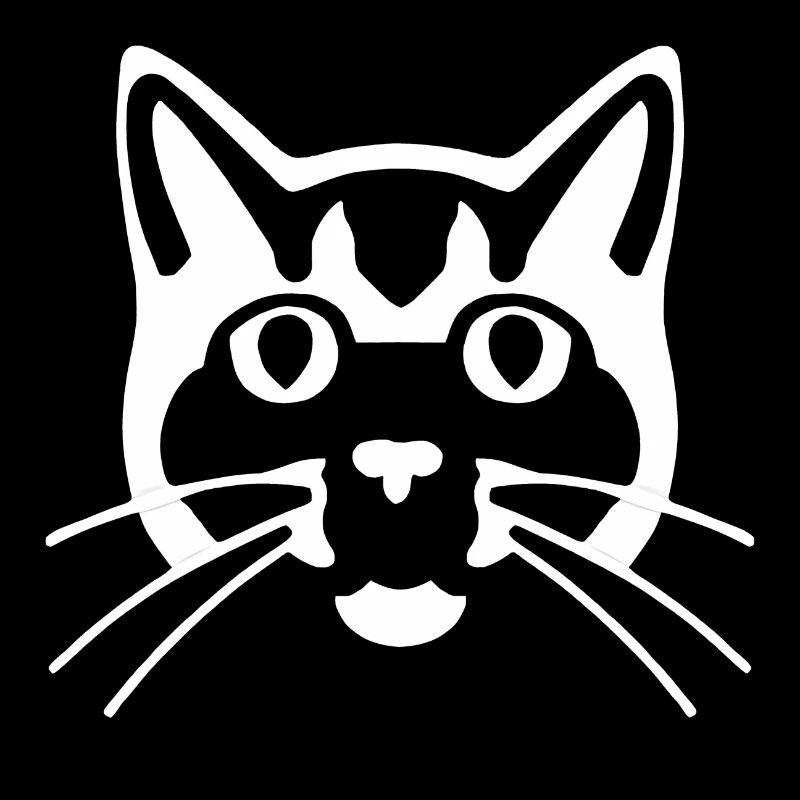 Chat blanc Minimaliste