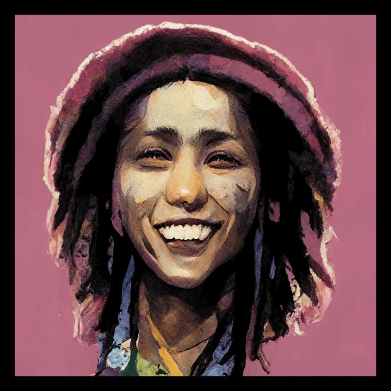 Rastafari-skizzenmalerei