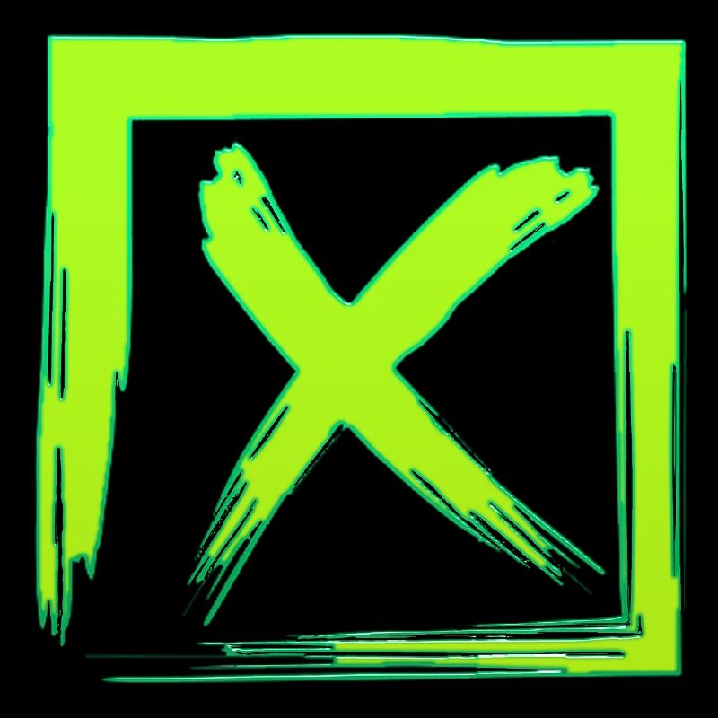 Forme de symbole typographie lettre Alphabet X