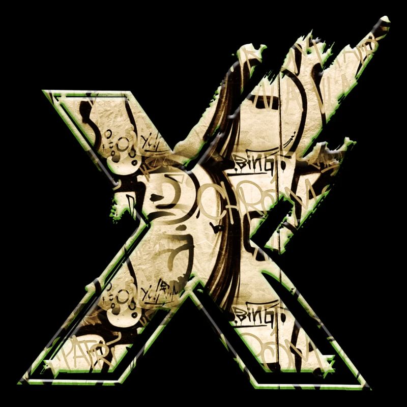 Forme de symbole typographie lettre Alphabet X