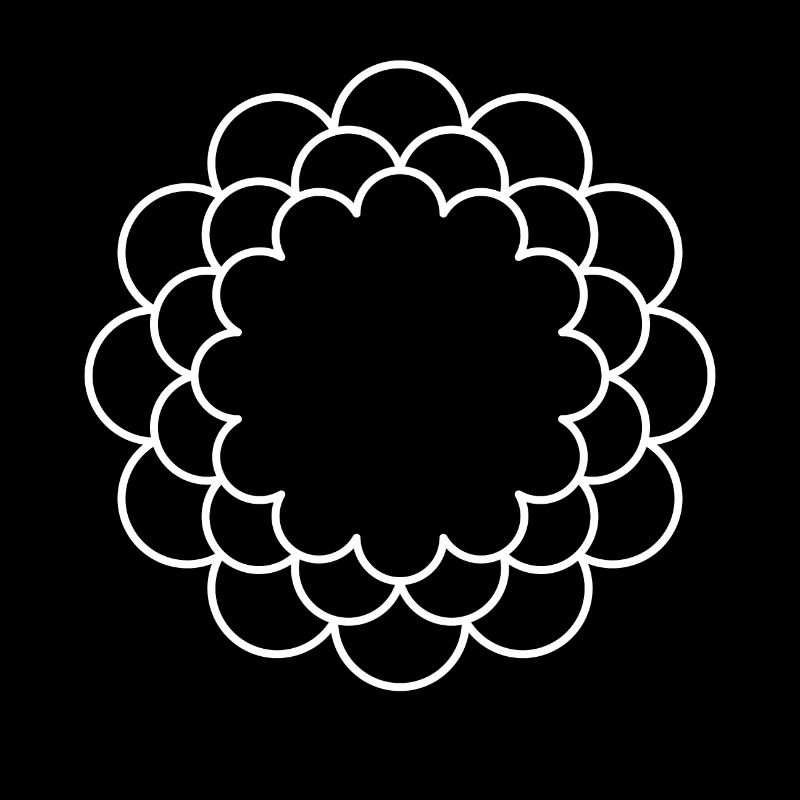 Fleurs Ligne Coups de Fleurs en blanc