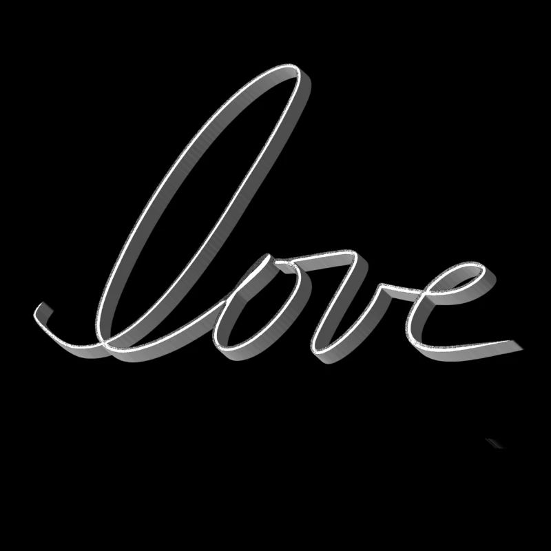 love word 3d grey