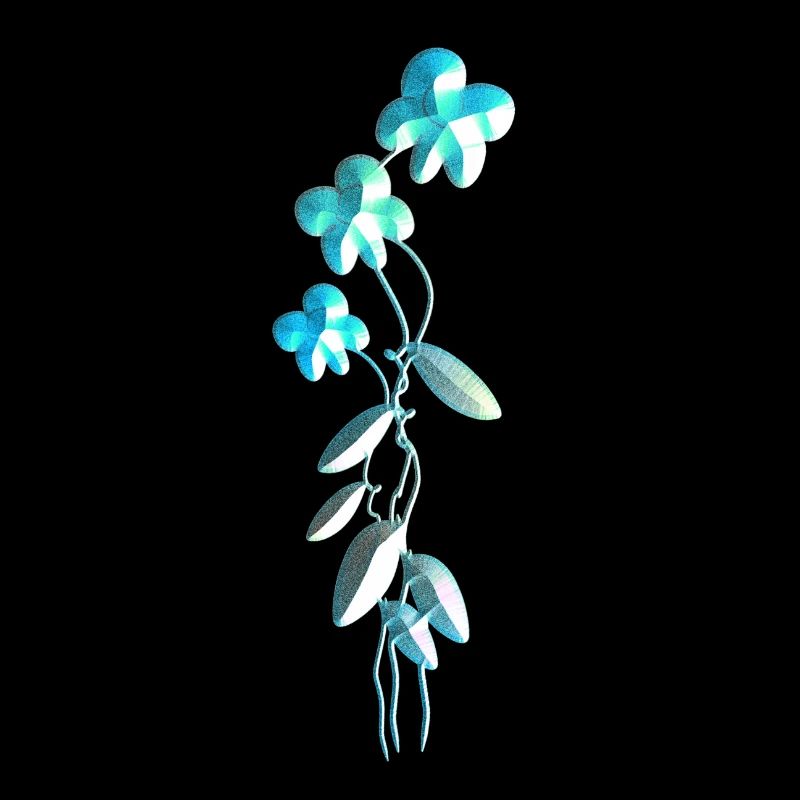 blaue blumen symbol glitzer pflanzen