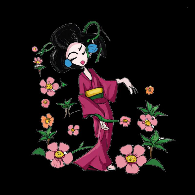 Geisha in Spring