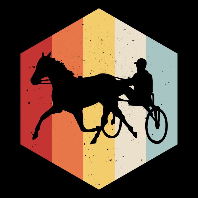 Trotter courses de trot dans un style rétro ou vintage