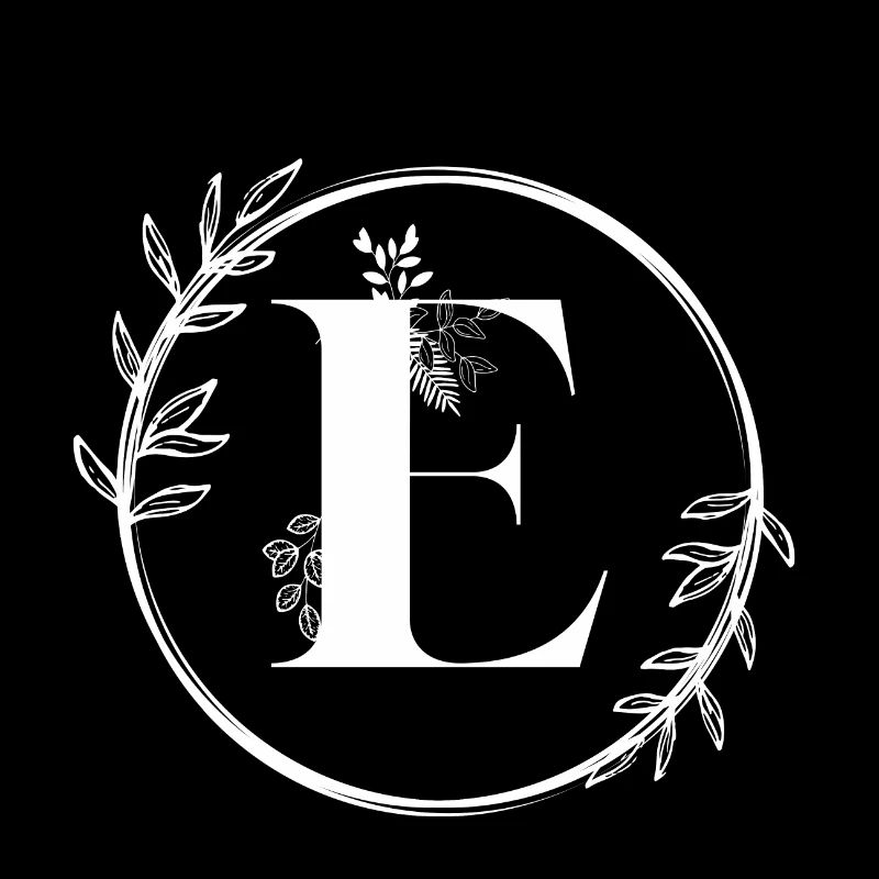 Floral letter E