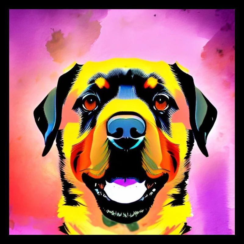 Regenbogen Glücklicher Hund