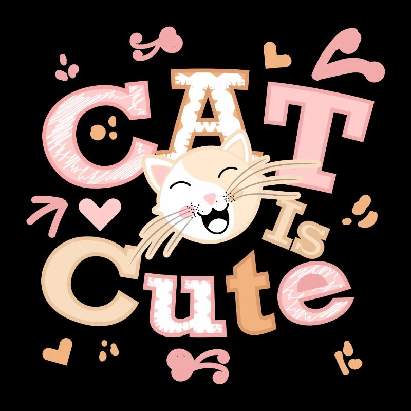 Cat is Cute beautiful funny cat art design