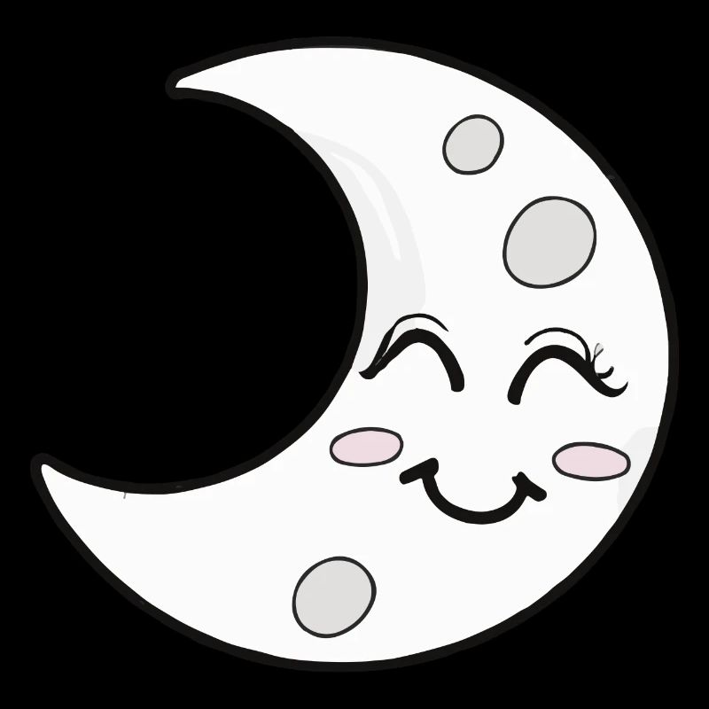 Mond Schlafen Lächeln Glücklich Geschenkidee