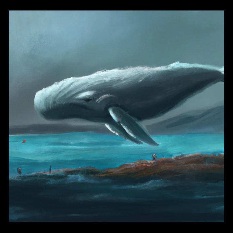 Whale floating in the sky