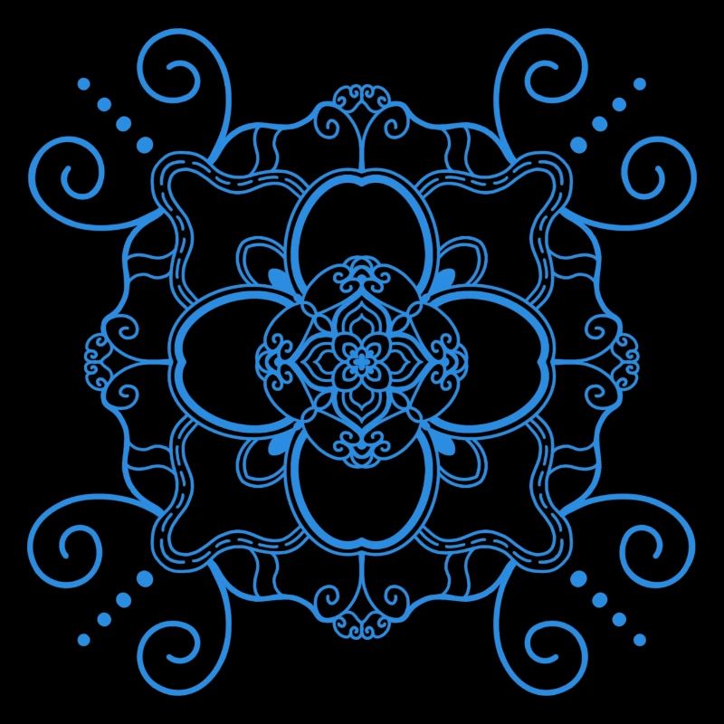Mandala style - Blue