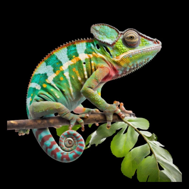 Vie caméléon colorée