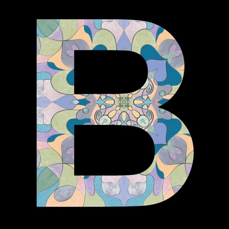 Buchstabe B im Mandala