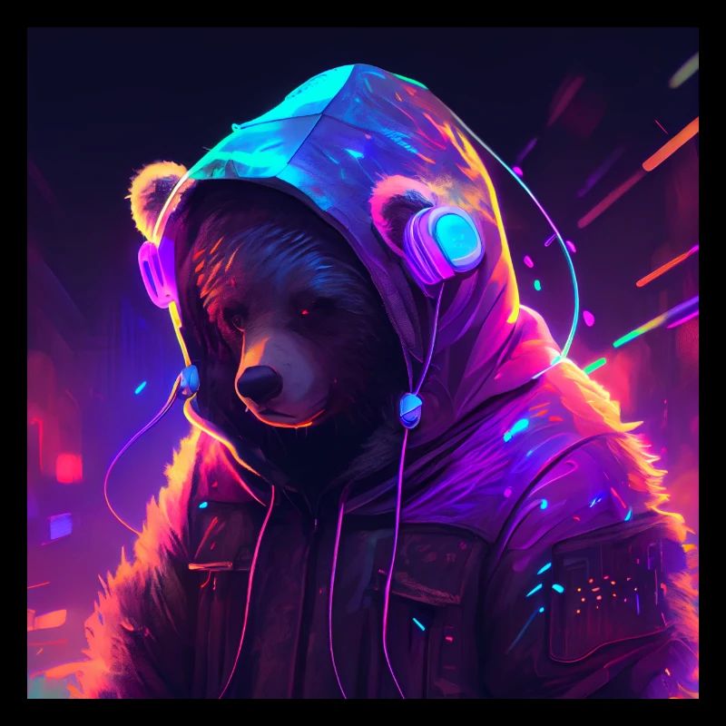 Cool Gaming Bear