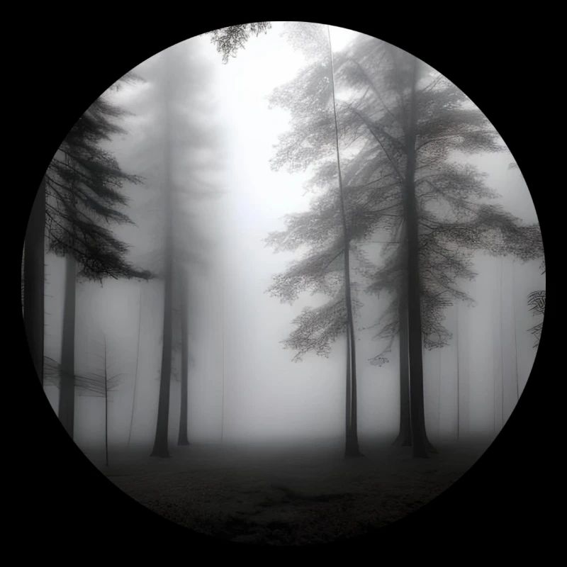 Black and white trees