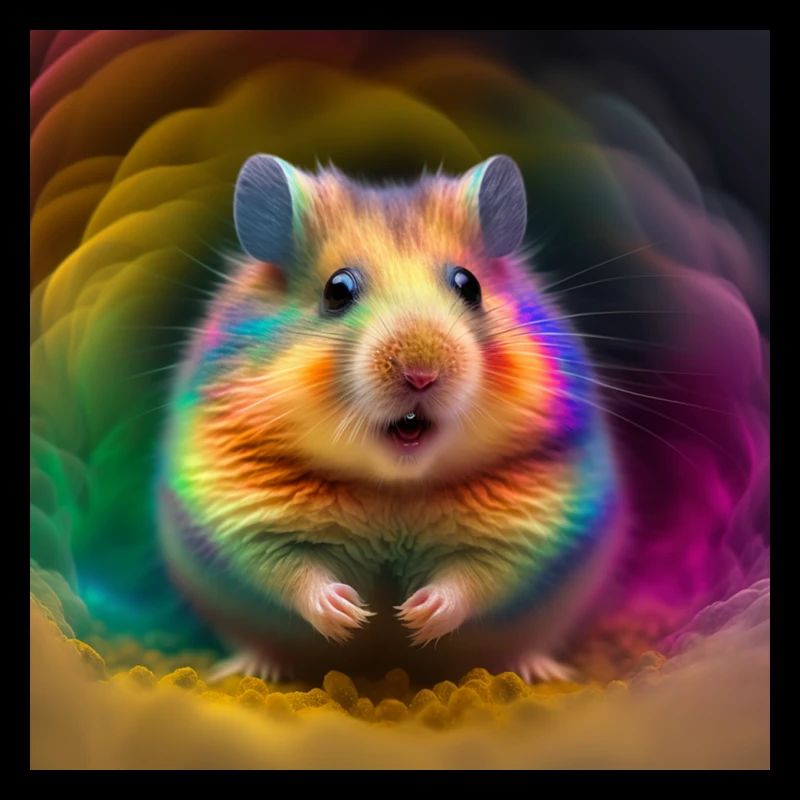 Farbiger Hamster, einzigartiges Design