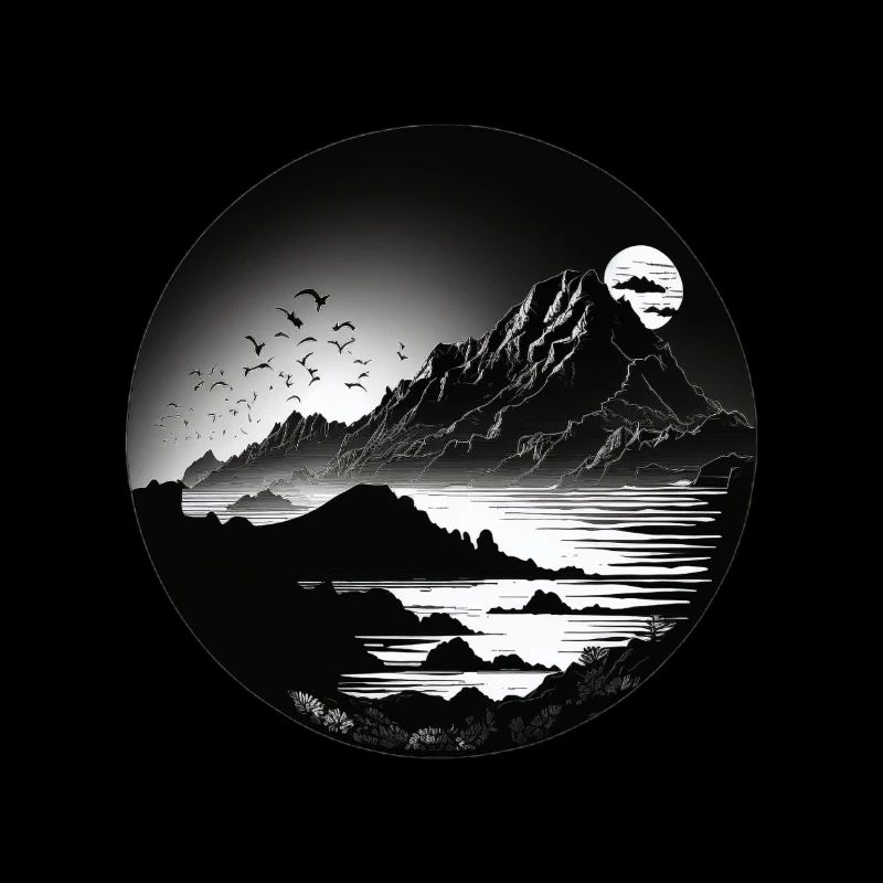 Black White Mountain